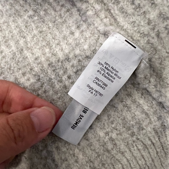 Madewell light grey waffle knit merino wool blend cardigan - Picture 10 of 10